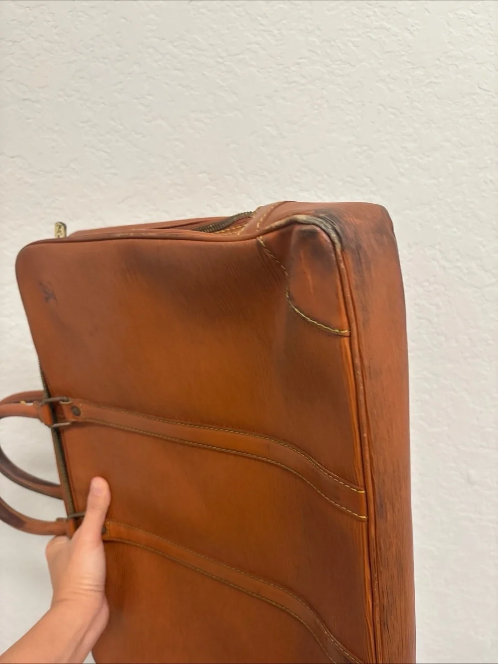 Louis Vuitton Porte Documents Voyage Brown Epi Handbag